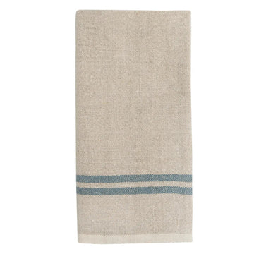 Vintage Linen Blue & Natural Towel - Foundation Goods