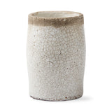 White Crackle Glazed Rustic Vase