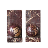Rosso Levanto Sphere Bookend