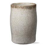 White Crackle Glazed Rustic Vase