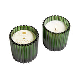 Cedar & Pine Candle in Green Glass