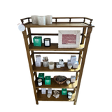 Antique Yellow Painted Display Shelf