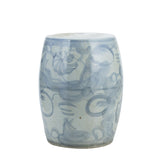 Blue & White Garden Stool Twist Flower