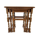 English Oak Nesting Table Set