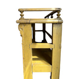 Antique Yellow Painted Display Shelf