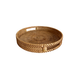 Small Round Rattan Tray