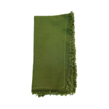 Olive Frayed Edge Napkin