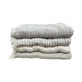 Louise Striped Cotton Throw