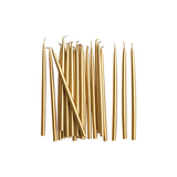 Thin Gold Taper Candles