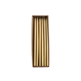 Thin Gold Taper Candles