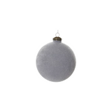 Grey Sugared Ball Ornament