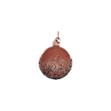 Iced Dark Brown Glass Ball Ornament