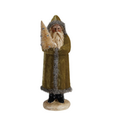Green Velvet Santa with Tree
