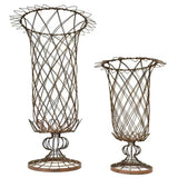 Criss Cross Metal Planters