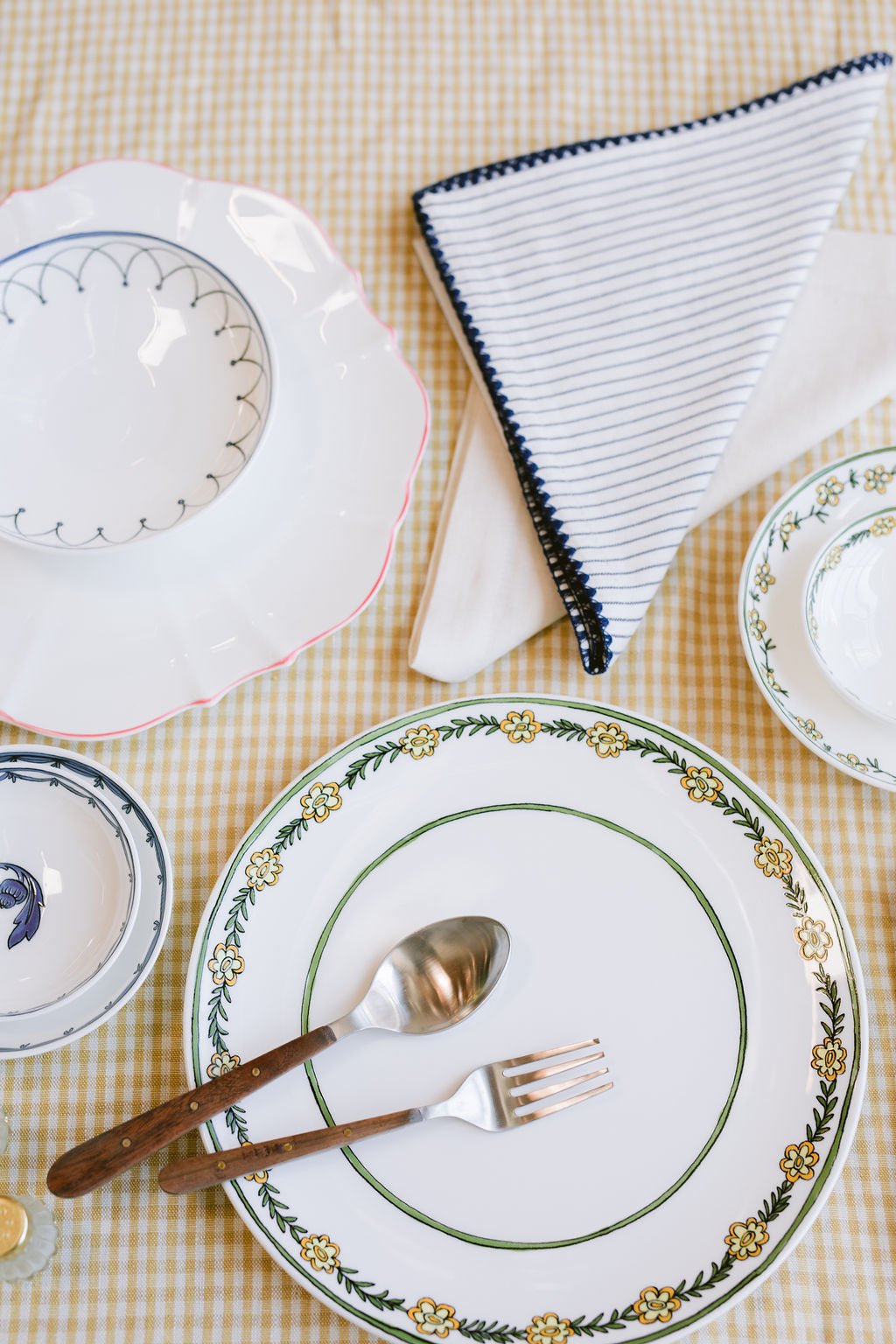 Chef Micro Stripe Embellished Napkin - Foundation Goods