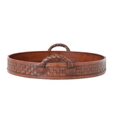 Leather Woven Tray