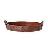 Leather Woven Tray