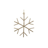Gold Glitter Snowflake Ornament