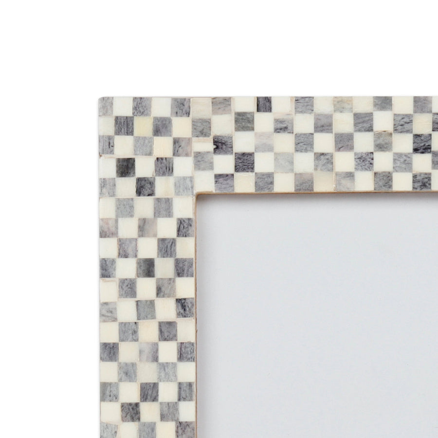 Gray Checkered Picture Frame - Foundation Goods