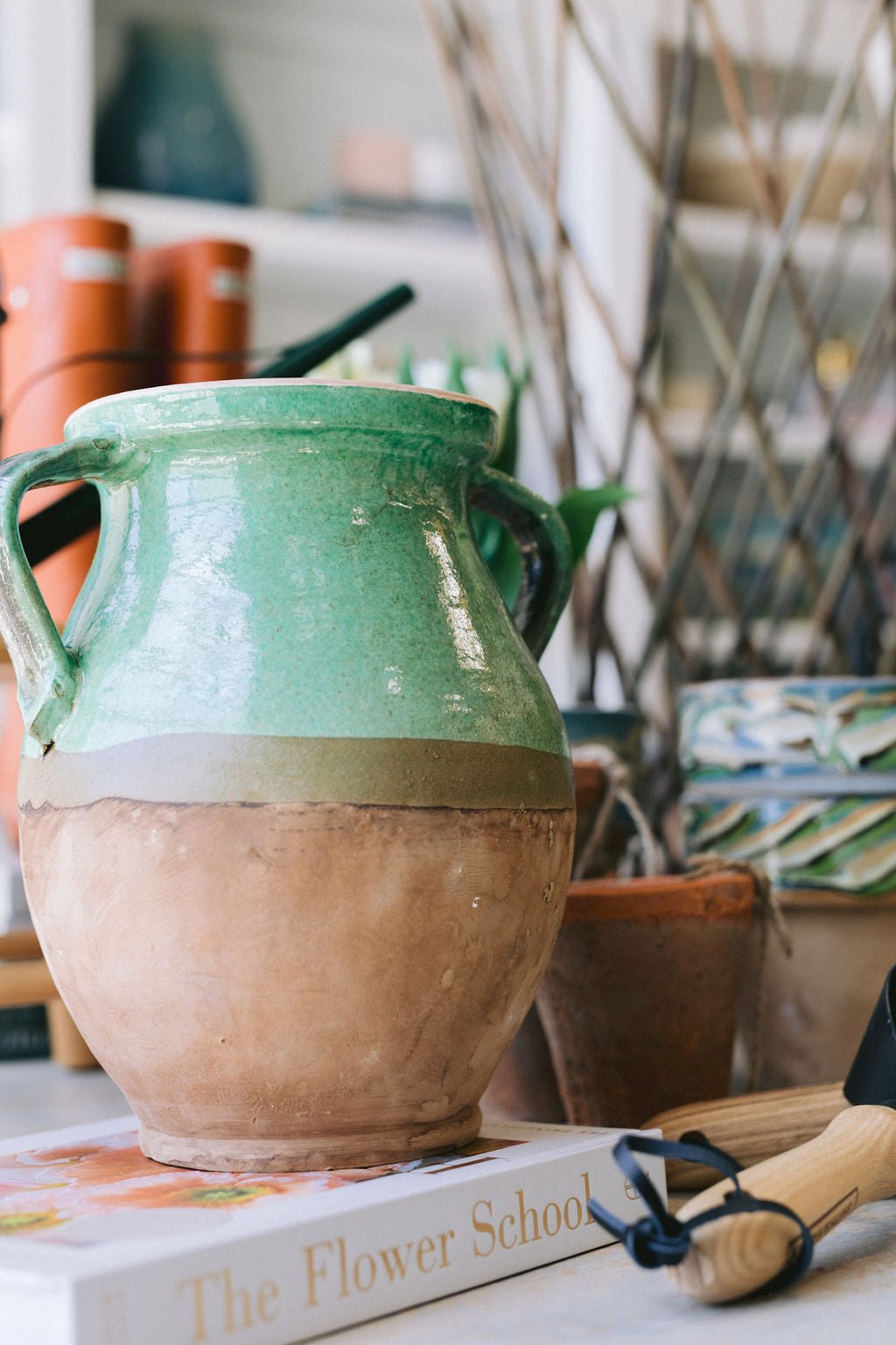Green Cottage Crafted 2-Handle Jug - Foundation Goods