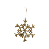 Brass Beaded Snowflake Ornament