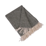 Pin Green Wool Throw Blanket