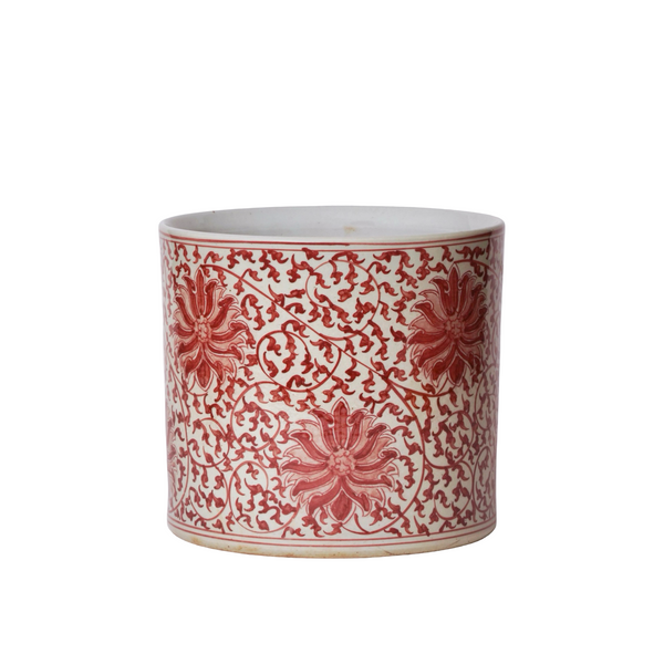 Porcelain Scrolling Lotus Cachepot