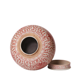 Porcelain Scrolling Lotus Round Lidded Jar