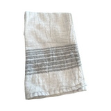 Brown & Beige Flax Line Hand Towel