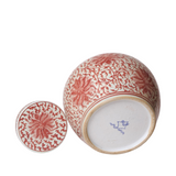 Porcelain Scrolling Lotus Round Lidded Jar