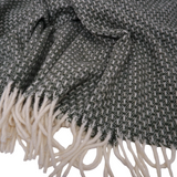 Pin Green Wool Throw Blanket