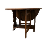 Antique Oak Trestle-Base Gateleg Table