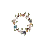 Hand-Painted Metal Floral Wreath