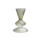 Green Fluted Glass Vase