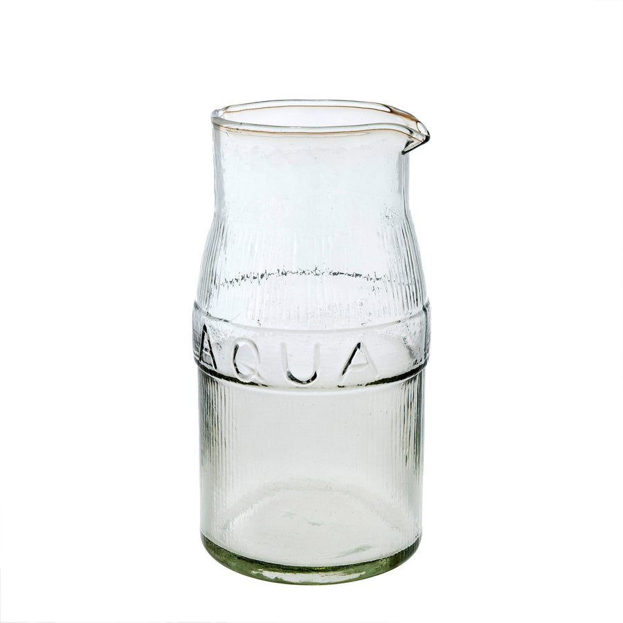 Aqua Pressed Glass Pitcher - Foundation Goods