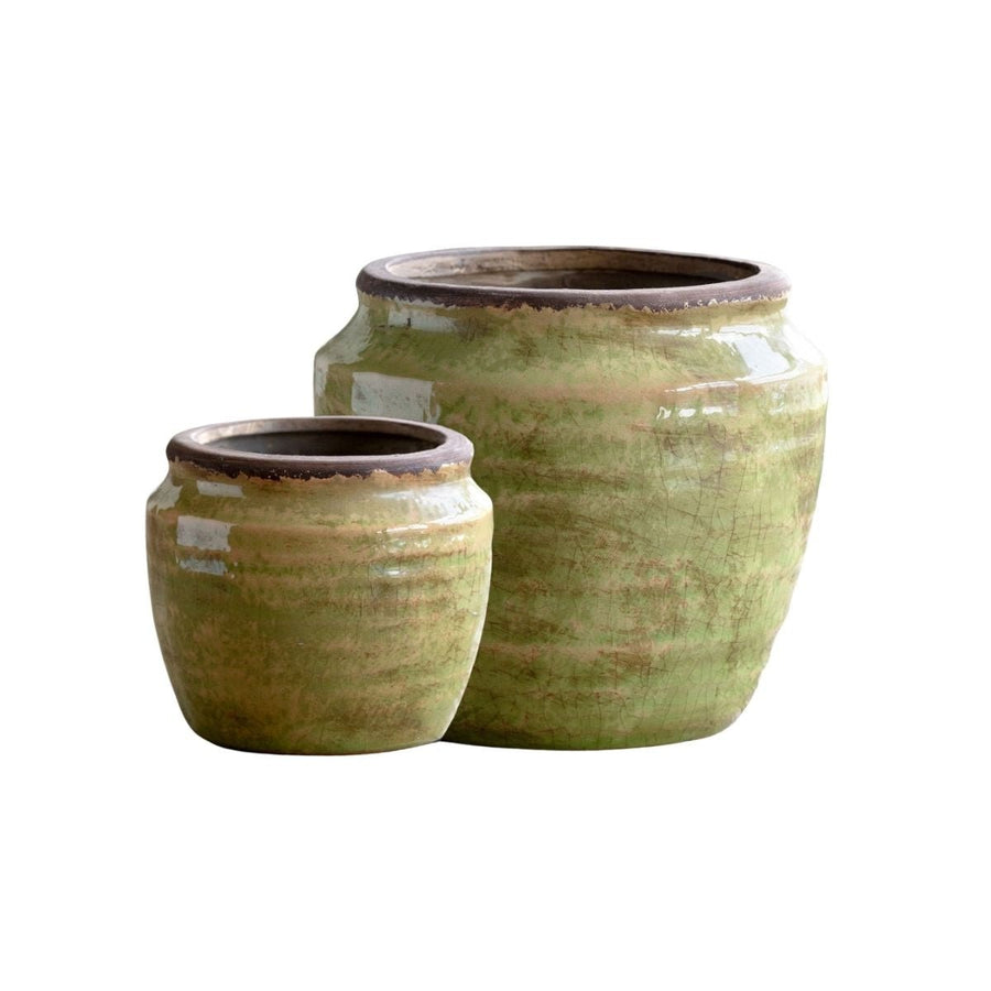 Chartreuse Glazed Ginger Jar - Foundation Goods