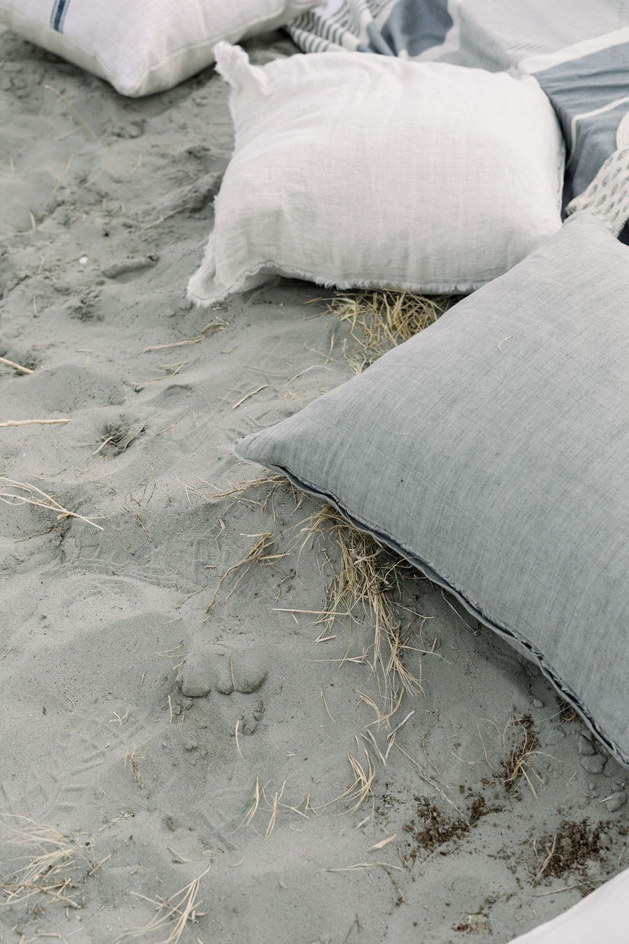 Flint Gray Lina Linen Pillow - Foundation Goods