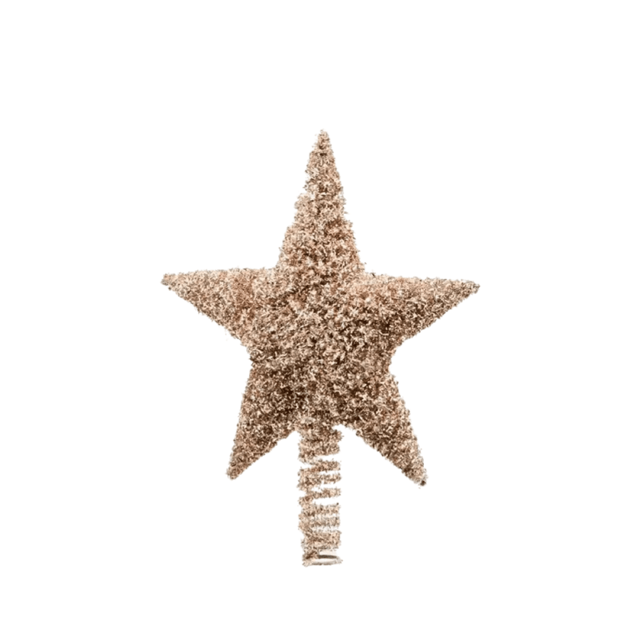 Gold Tinsel Star Tree Topper - Foundation Goods
