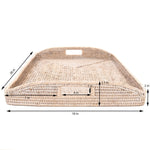 Haddie Rattan Tray with Handles - Foundation Goods