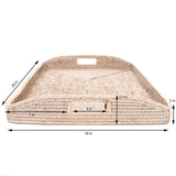 Haddie Rattan Tray with Handles - Foundation Goods