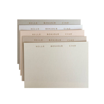 Hello Bonjour Ciao Cards (Set of 10) - Foundation Goods