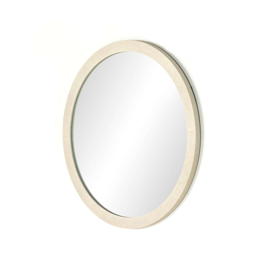 Ivory Linen Wall Mirror - Foundation Goods