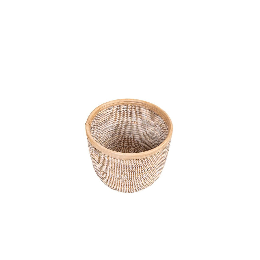 Leather Trim Planter Basket - Foundation Goods