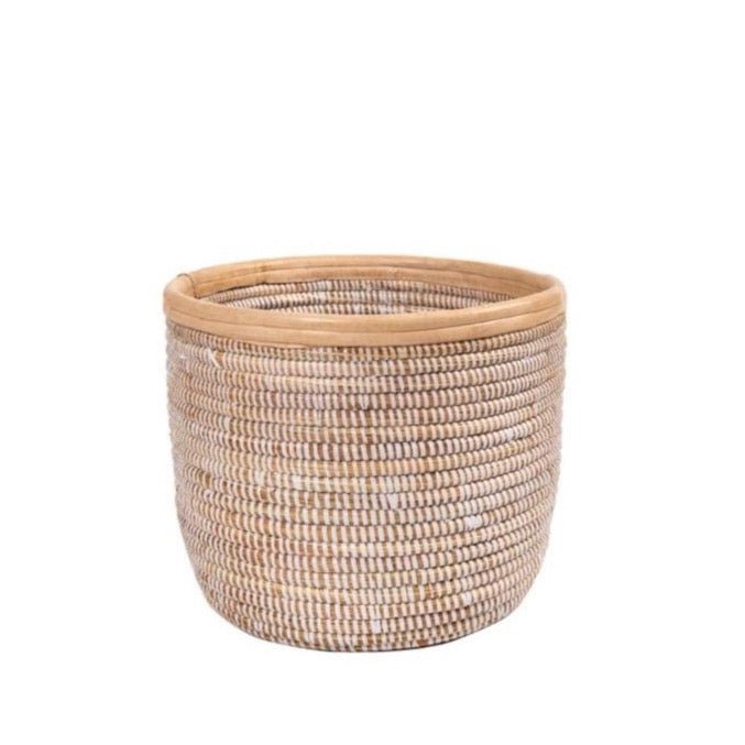 Leather Trim Planter Basket - Foundation Goods
