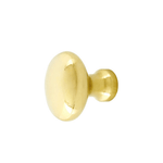 Madison Unlacquered Brass Egg Shaped Knob - Foundation Goods