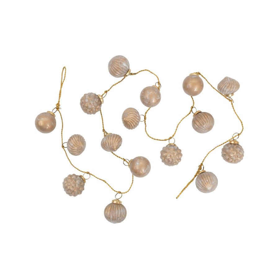 Marbled Taupe Ornament Garland - Foundation Goods