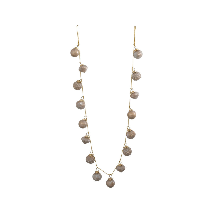 Marbled Taupe Ornament Garland - Foundation Goods