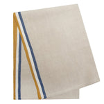Normandy Natural Mustard & Blue Tea Towel - Foundation Goods