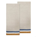 Normandy Natural Mustard & Blue Tea Towel - Foundation Goods