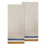 Normandy Natural Mustard & Blue Tea Towel - Foundation Goods